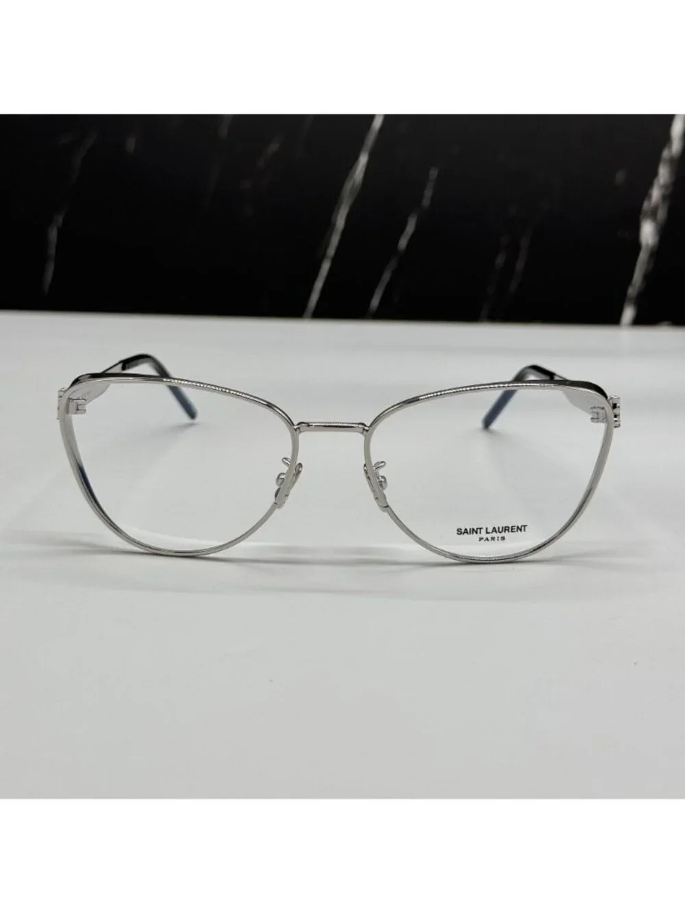 Saint Laurent SL M92 001Silver Metal Cat Eye Eyeglasses New